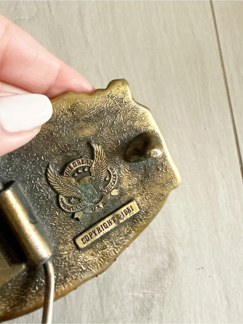 Rocky Mountain High Colorado H187 Brass Belt Buckle Great American Buckle 1981